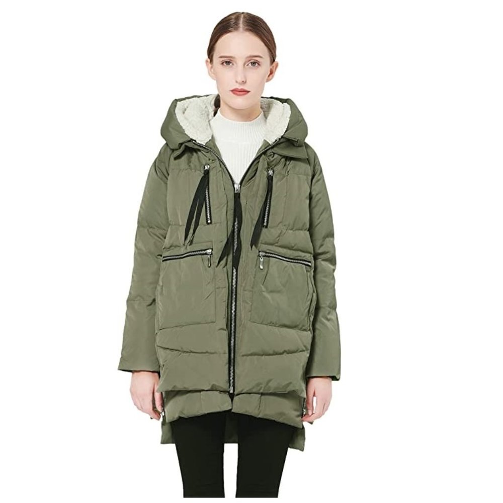 NWT Orolay Womens Winter Ski Jacket Quilted Mid-Length Puffer 2XS $250 L206